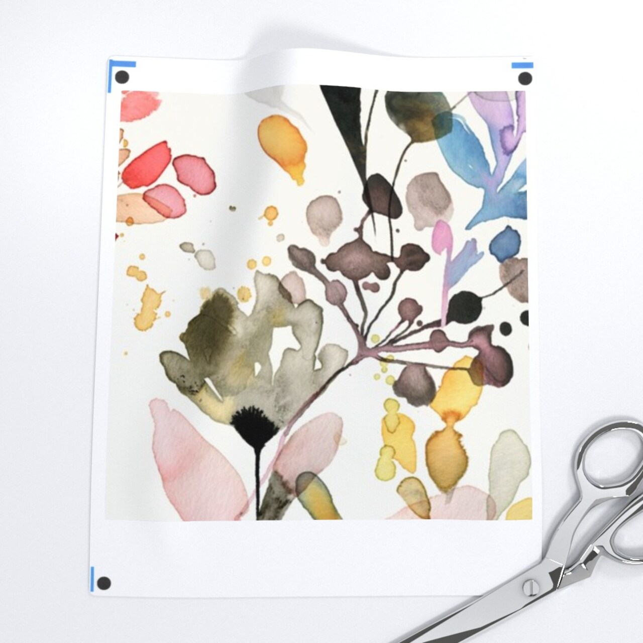 Watercolor Meadow Botanical Countryside Painterly Artistic Large Scale Floral Flowers Custom Pre-pasted Wallpaper by Spoonflower Pre-Pasted Wallpaper 2FT Wide